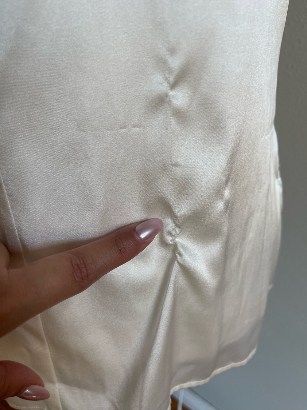 Cache Ivory Satin Beaded Tank Top - Picture 5 of 6